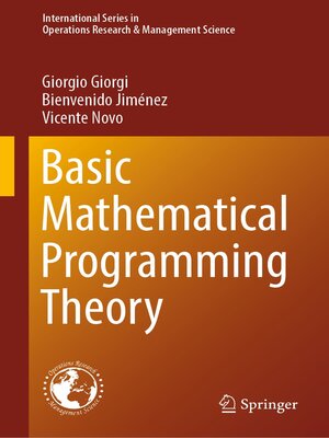 cover image of Basic Mathematical Programming Theory